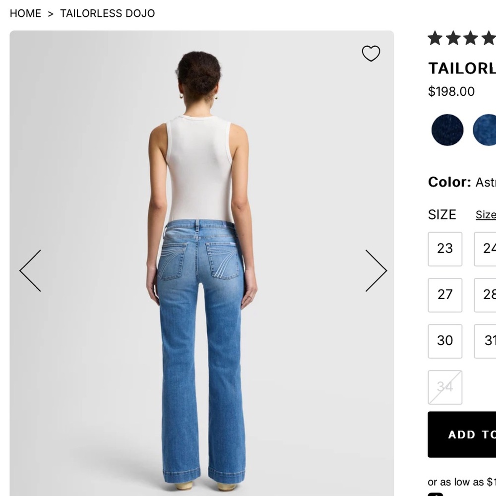 7 For All Mankind Astra Flare Jeans NWT